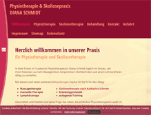 Tablet Screenshot of physiotherapie-diana-schmidt.de